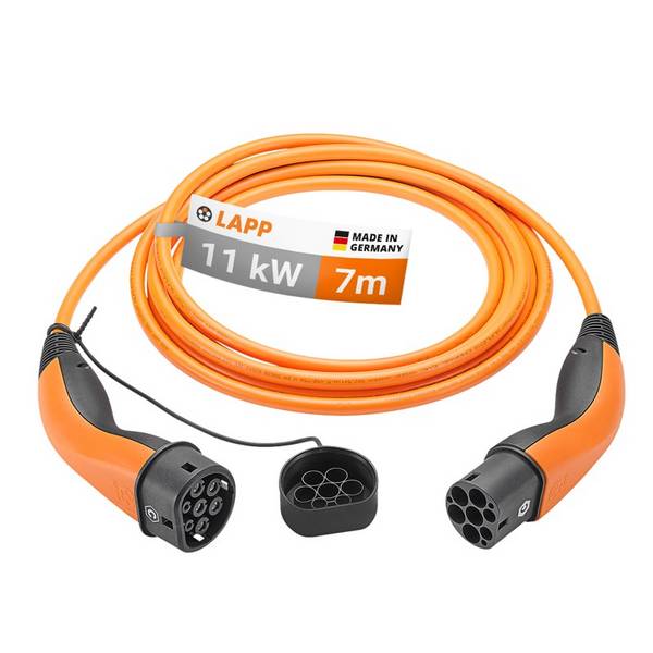 LAPP Mobility E-Auto Ladekabel Typ 2, 7 m , 11 kW, 20 A, 3-phasig Mode 3, IP55, orange