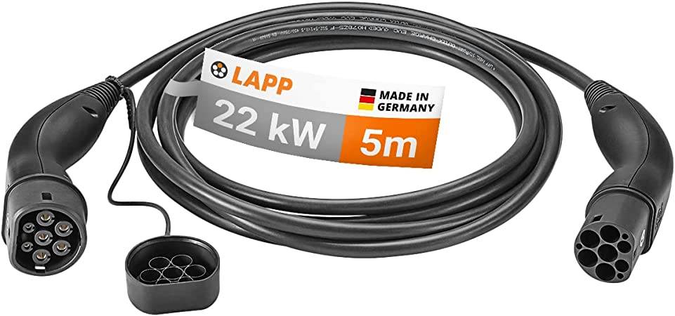 61783 LAPP Mobility Typ 2 Ladekabel für Hybrid & Elektroauto Mode 3 Kabel  Typ 2 Stecker 7,4 kW 32A 1-phasig Schwarz 7m kaufen