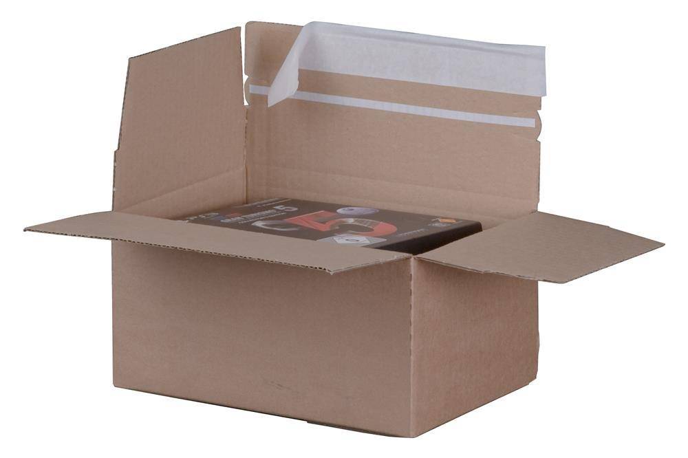Fix-Aufrichtekarton mit Selbstklebeverschluss und Aufreißfaden 229x164x50-115 mm (A5+)-1