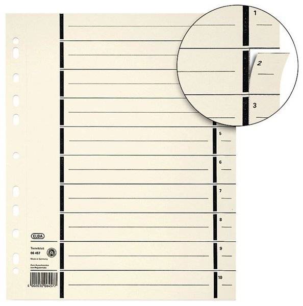 Oxford Trennblätter mit Perforation, DIN A4, chamois (61006457)-0
