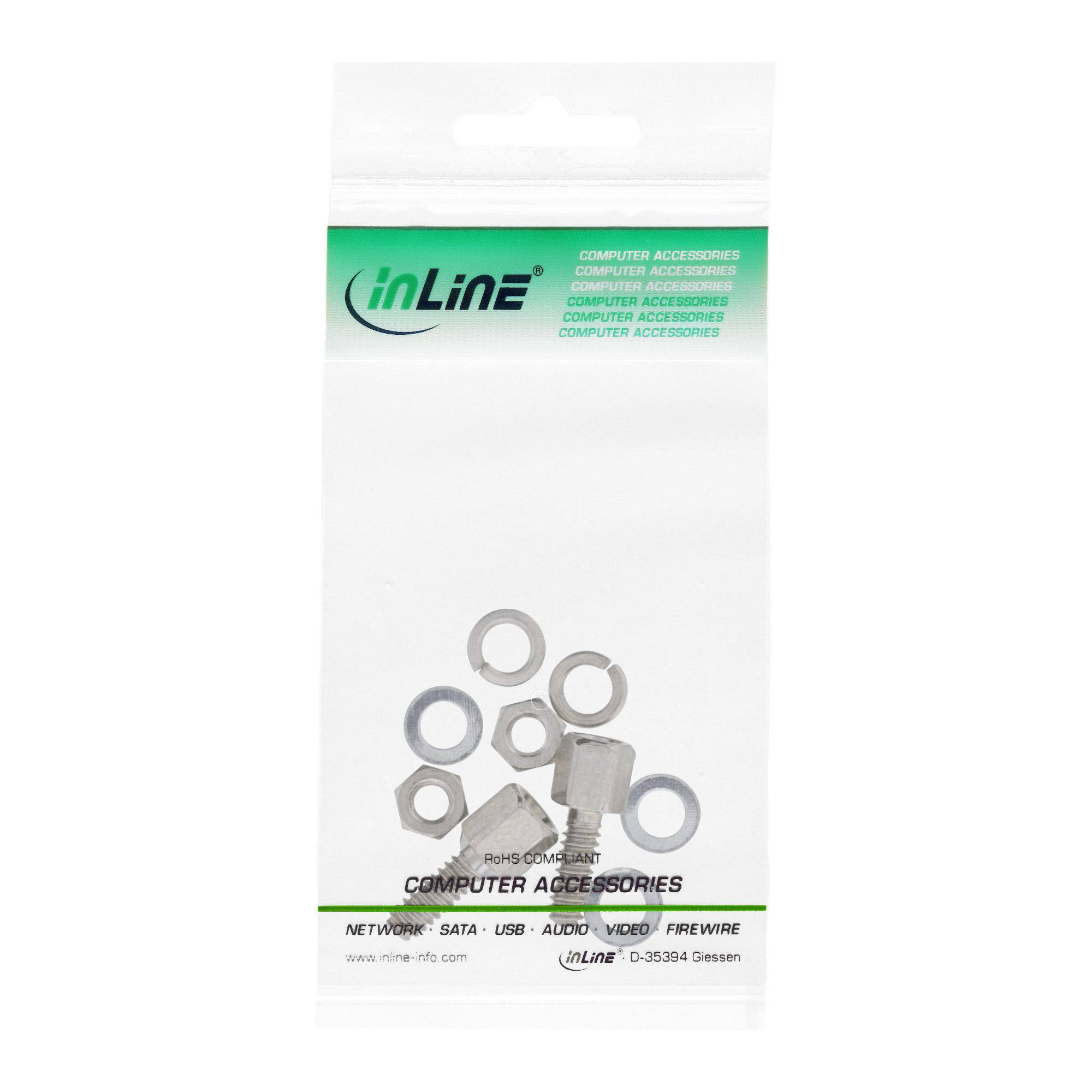 InLine® Schraubensatz (SUB-D Befestigungssatz), 10-teilig Installation / Reinigung Schrauben /-2