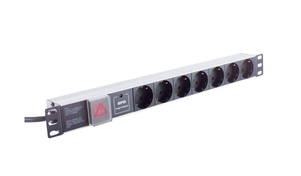 19" Steckdosenleiste PROFESSIONAL 7-fach schwarz - Steckdosenleiste - 2 m