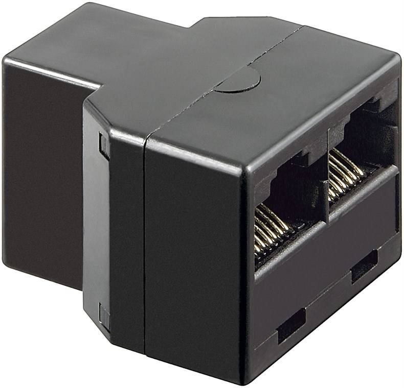 Goobay ISDN-T-Adapter RJ45-Buchse (8P8C) > 2x RJ45-Buchse (8P8C) Schwarz-0