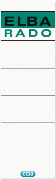 Ordneretikett kurz/breit sk gn/ws 10 St./Pack. - Artikel: 120011592-0