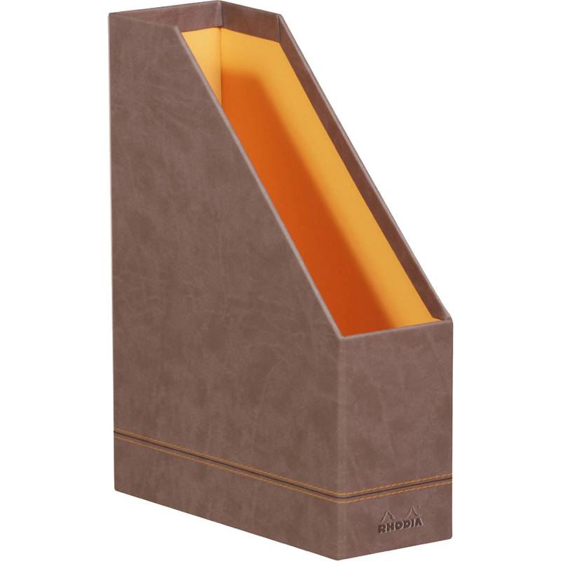RHODIA Stehsammler, aus Kunstleder, DIN A4, schokolade (8017190)-0