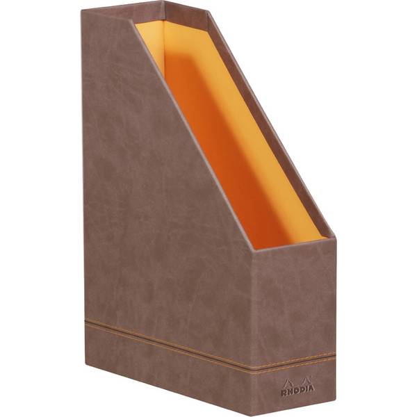 RHODIA Stehsammler, aus Kunstleder, DIN A4, schokolade (8017190)