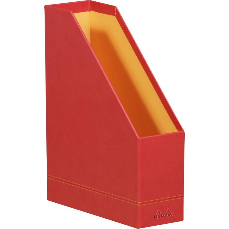 RHODIA Stehsammler, aus Kunstleder, DIN A4, mohnrot (8017197)-0