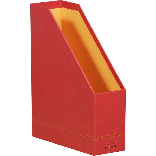 RHODIA Stehsammler, aus Kunstleder, DIN A4, mohnrot (8017197)
