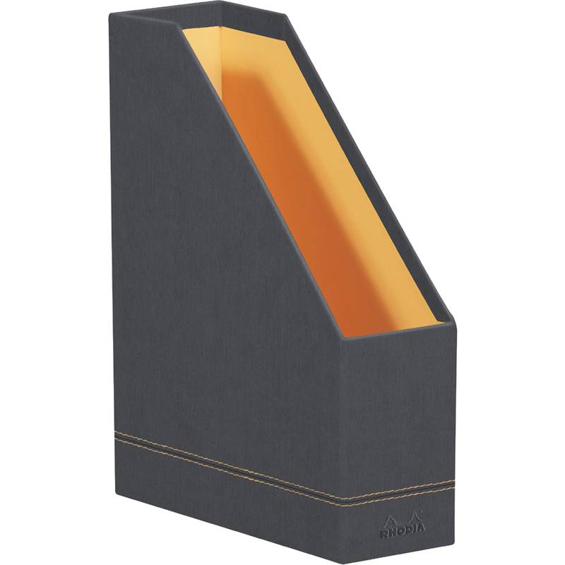RHODIA Stehsammler, aus Kunstleder, DIN A4, titan (8017189)-0