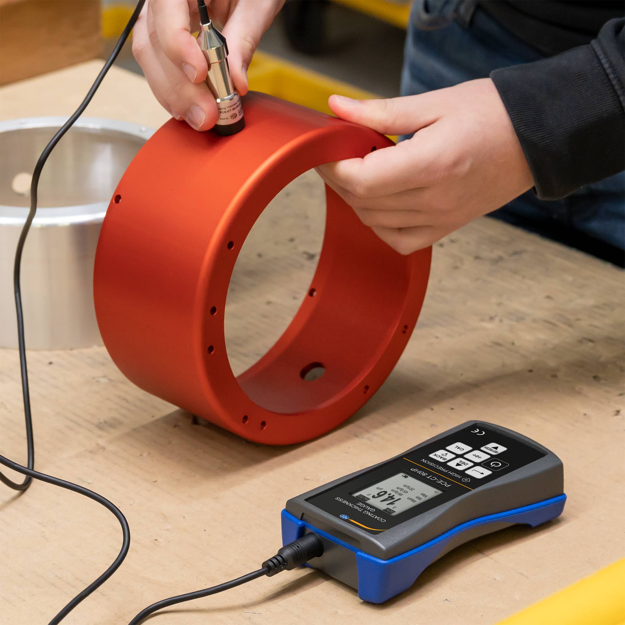 PCE Instruments Schichtdickenmessgerät PCE-CT 80HP-FN0D5 |hohe Präzision |0…500 µm NFe/Fe |speichert 2000 Messwerte-3