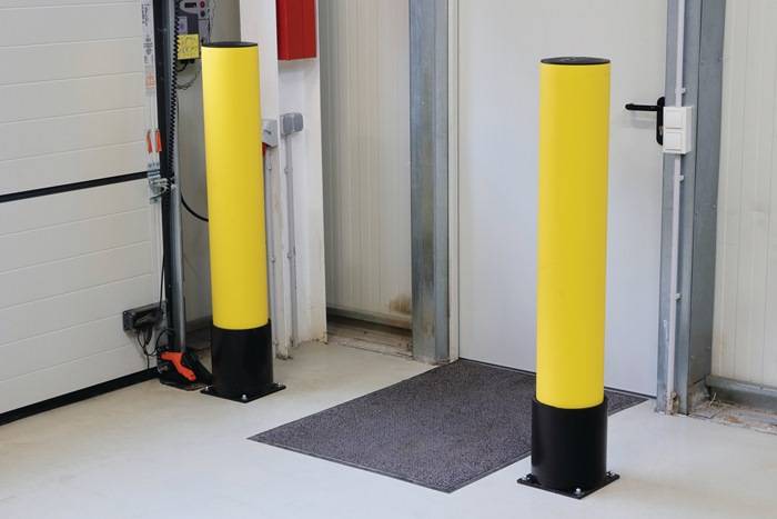 Rammschutzpoller Rohr-Ø225xH1200mm gelb z.Aufdübeln PE DANCOP-0