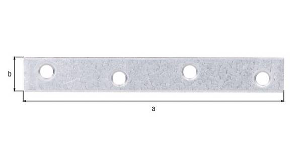 Flachverb.L.120mm B.16mm S.1,75mm STA sdmverz.Löcher 4 GAH
