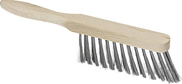 Handfeger 89943 Gesamtlänge 30 cm Ausführung Stahldraht, Holz natur