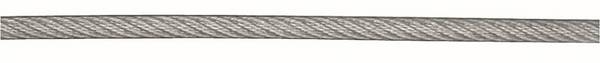 Drahtseil verzinkt, glasklar ummantelt 941045301 Seil-Ø Mantel/Drahtseil 3 / 2 mm Ausführung 6x7+1 FE verz.