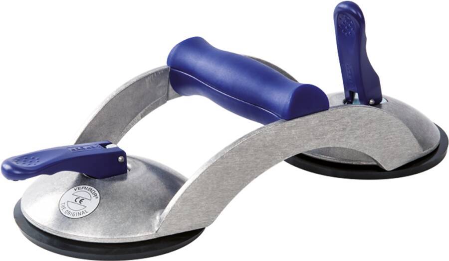 Saugheber VERIBOR 602.0BL Tragkraft 70 kg Ausführung Alu, 2 Köpfe, Quergriff Saugscheiben-Ø 120 mm-0