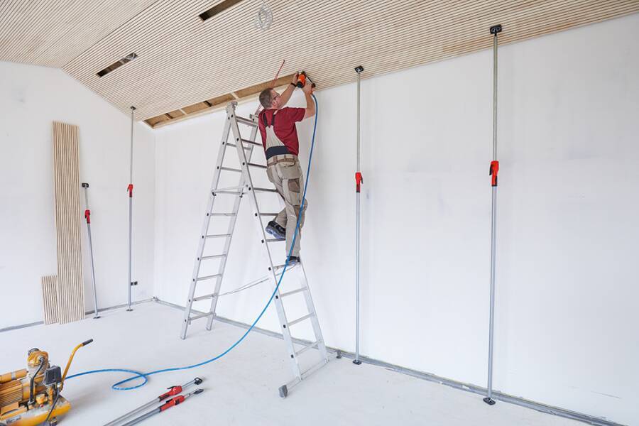 Decken- und Montagestütze STE mit Pumpgriff STE370 Länge 2070 - 3700 mm Tragkraft 350 (min. Auszugslänge) kg Tragkraft 6-5