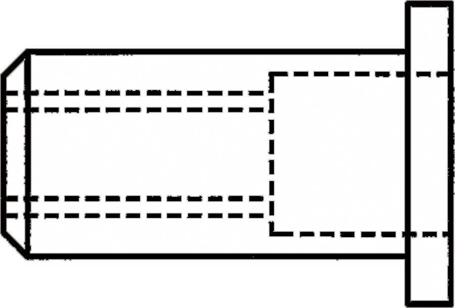 Blindnietmuttern Standard (Flachrundkopf) 1433681 Material Alu Gewinde M6 Einnietschaft 9 x 18,0 mm Loch-Ø 9,1 mm Klemmb-0