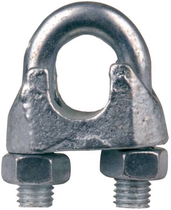 Drahtseilklemmen (ehemals DIN 741) verzinkt 941045701 max. Seil-Ø 3 mm Gewinde (d) M 4 mm Weite innen (b1) 4 mm Gesamthö