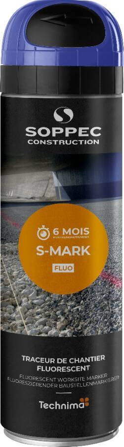 Bau-Markierspray S-Mark 8564007B Farbe neonblau Inhalt 500 ml