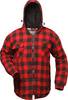 Thermohemd kariert mit Kapuze 7386269XXL Größe XXL Farbe rot / schwarz