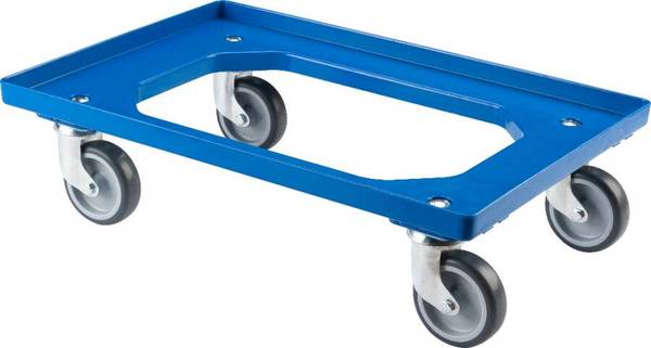 Transportroller T.-ROLLER.1B Farbe blau Bereifung thermoplastisches Rad Ladefläche 612 x 417 mm Länge 612 mm Breite 417