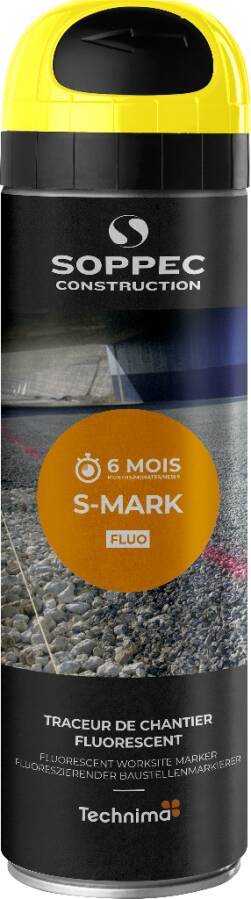 Bau-Markierspray S-Mark 8564002B Farbe neongelb Inhalt 500 ml