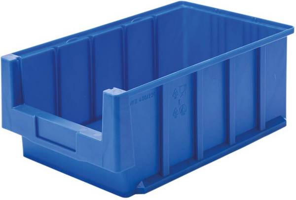 Kleinteileboxen Polypropylen Breite 230 mm 932140804 Größe 600 Farbe blau Außenmaße (LxBxH) 600 x 230 x 150 mm VE 5