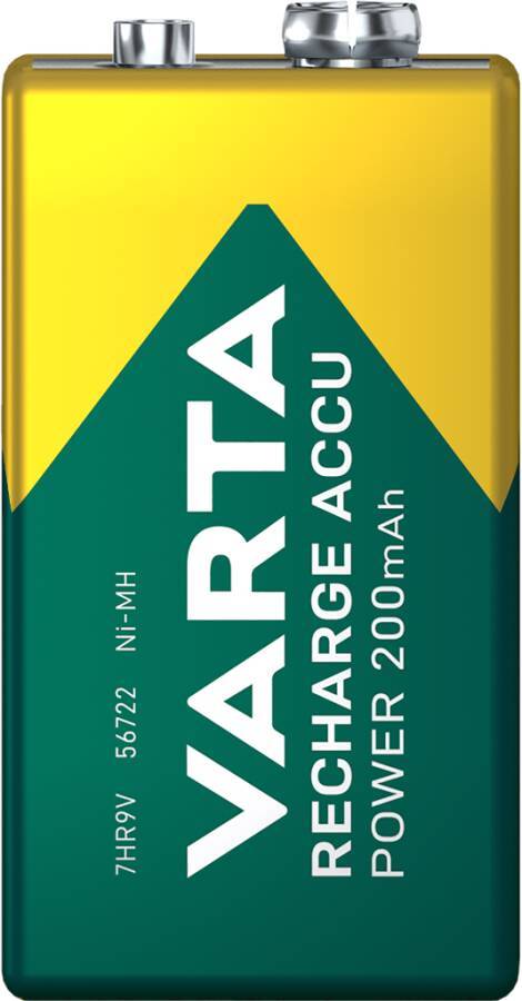 Akkus Ni-MH Varta Recharge Accu Power 09535 Typ E-Block 9V Bezeichnung PP3 Form 6LR61 Kapazität 200 mA-0