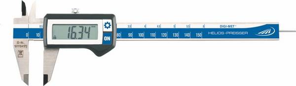 DIGI-MET® Taschenmessschieber 1320417 Messbereich 150 mm Ablesung 0,01 / 0,0005 mm/inch Schnabellänge 40 mm Tiefenmaß e