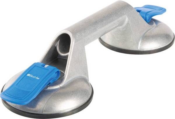 Saugheber VERIBOR 602.421 Tragkraft 60 kg Ausführung Alu, 2 Köpfe, Längsgriff Saugscheiben-Ø 120 mm