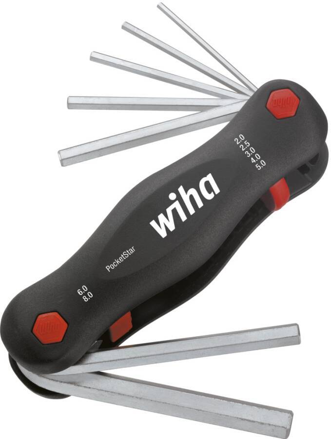 Sechskant-Winkelschraubendrehersatz PocketStar, 7-tlg. 23040 Größe 2 - 8 mm Inhalt 2-2,5-3-4-5-6-8-0