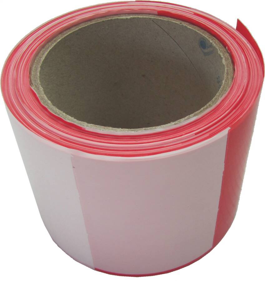 Absperrband reißfest 48910 Farbe rot/weiß Länge 500 m Breite 80 mm-1