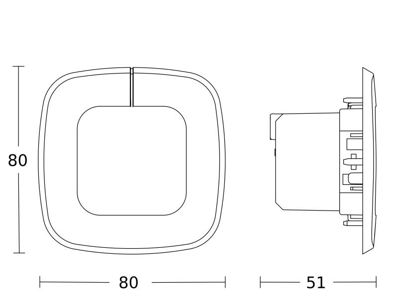 Steinel Präsenzmelder XS-E KNX SW DE IR Quat SLIM 082260-2