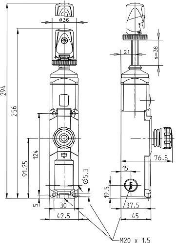 Bernstein Seilzugschalter SRA3Z/E10QF300L000-1