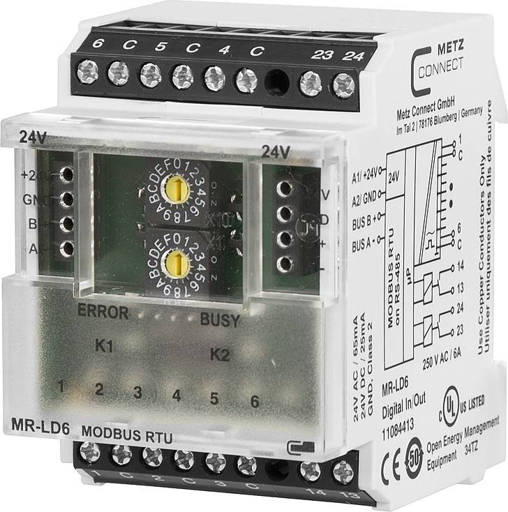 Metz Connect Modbus-Modul MR-LD6 Modbus RTU 11084413-0