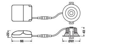 Ledvance LED-Einbaustrahler SPADJP8W930PSDIP20BK-1