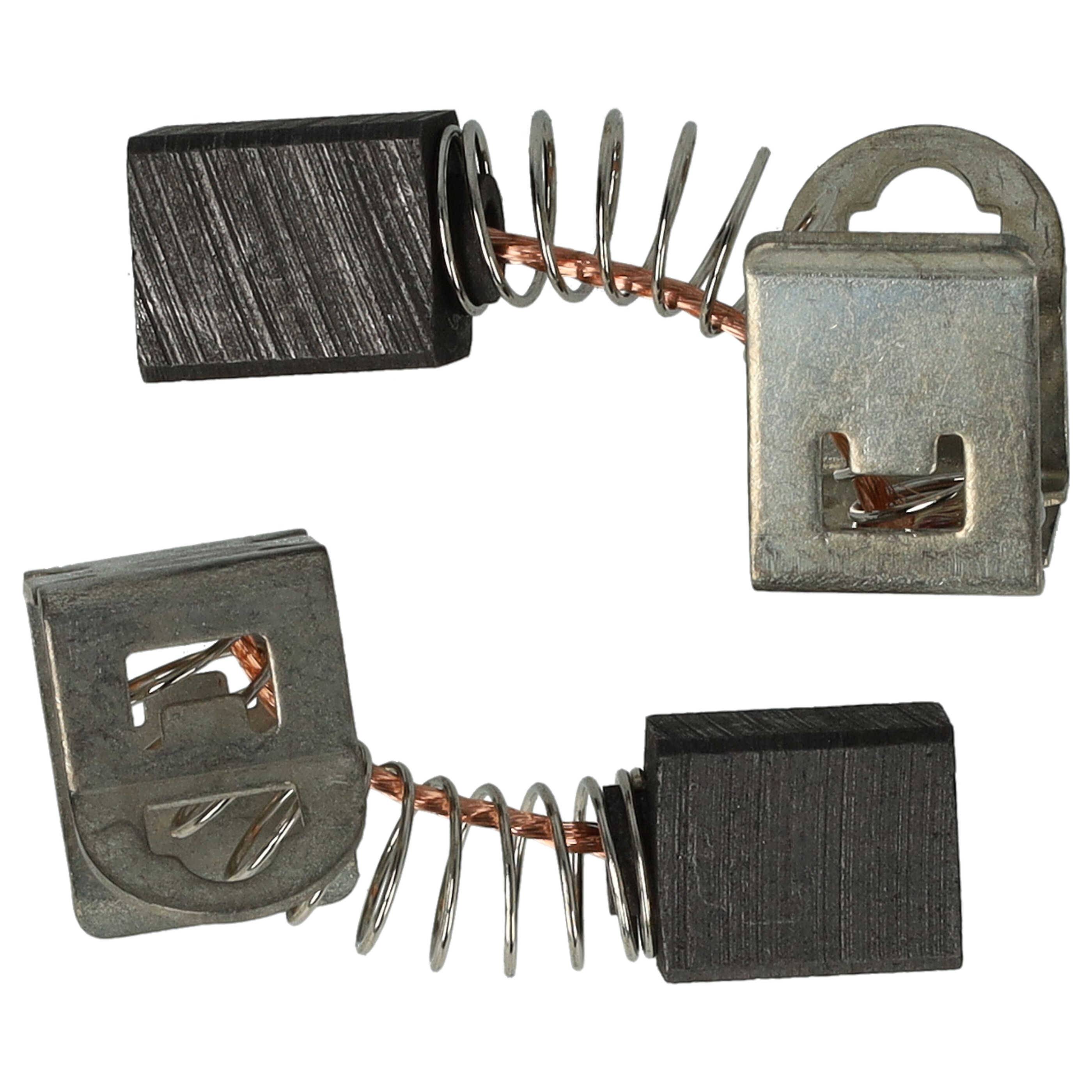 vhbw 2x Kohlebürste 9 x 7,5 x 6 mm Ersatz für Bosch 2607034904 für Bohrmaschine, Schlagbohrer + Feder-0