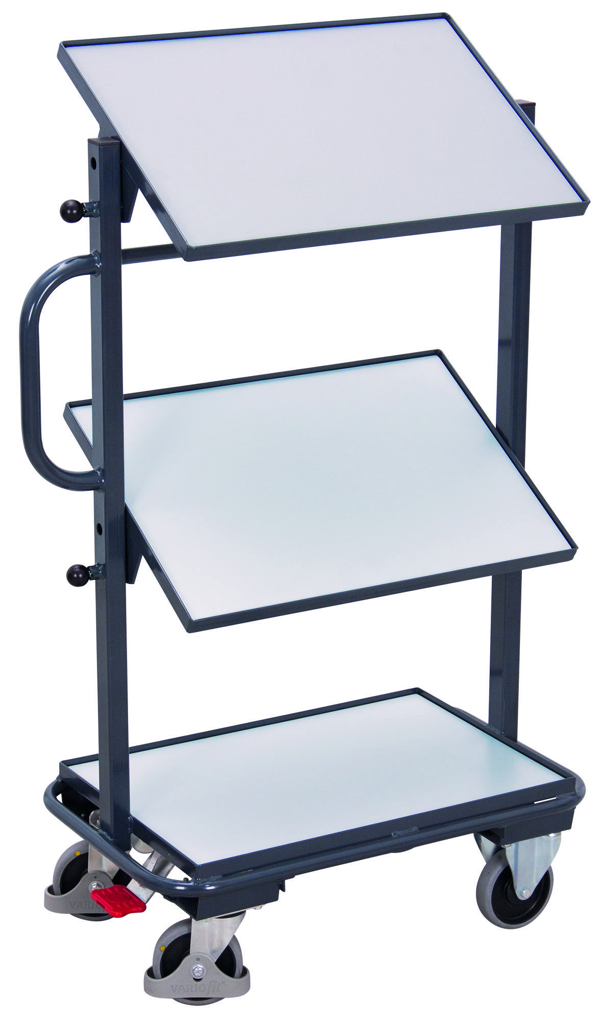 VARIOfit ESD Beistellwagen mit 3 Böden, neigbar 610x410mm-0