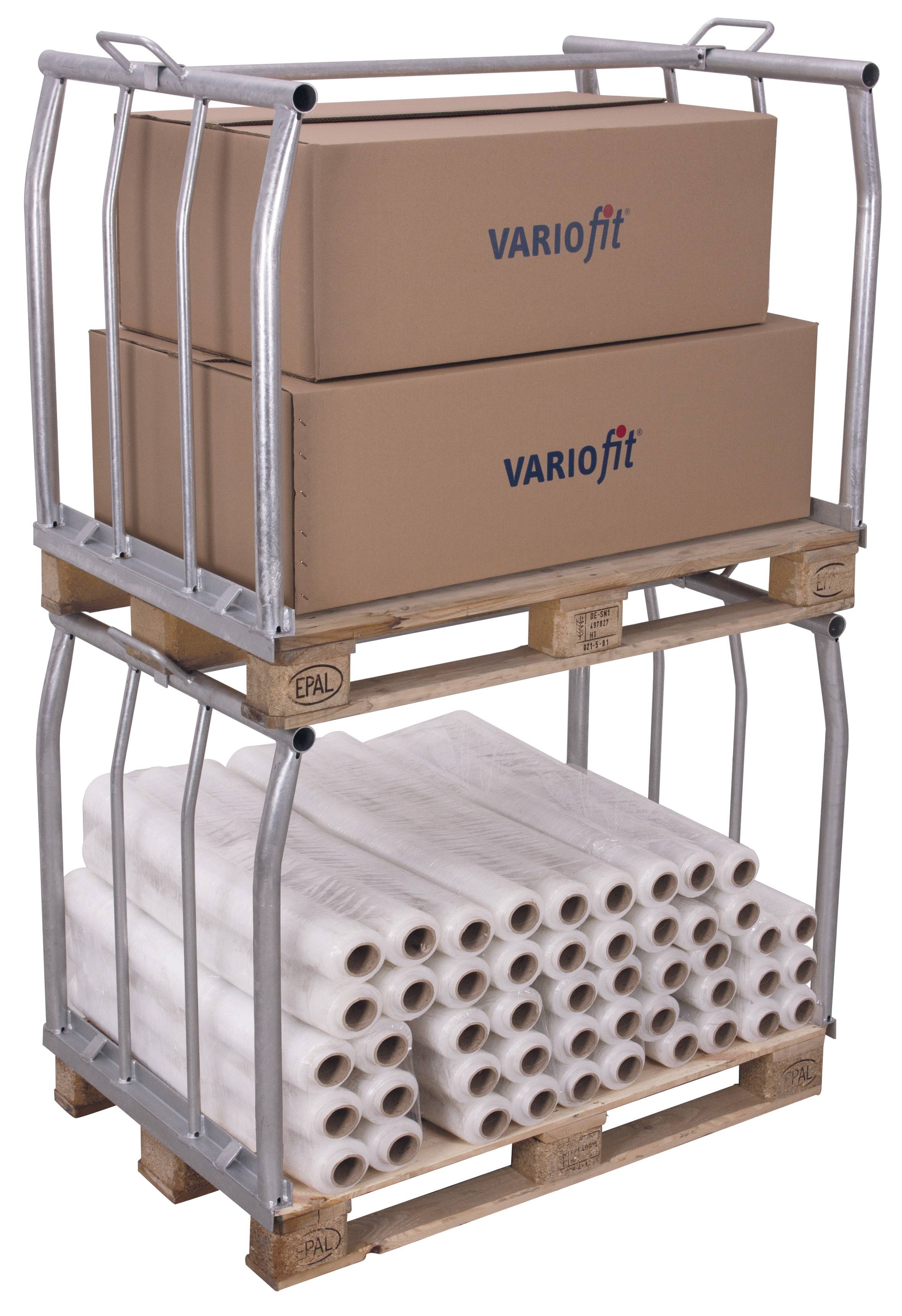 VARIOfit Palettenaufsatz Typ 66 aus verzinktem Stahl 1200x800mm Maße, 800mm Höhe-1