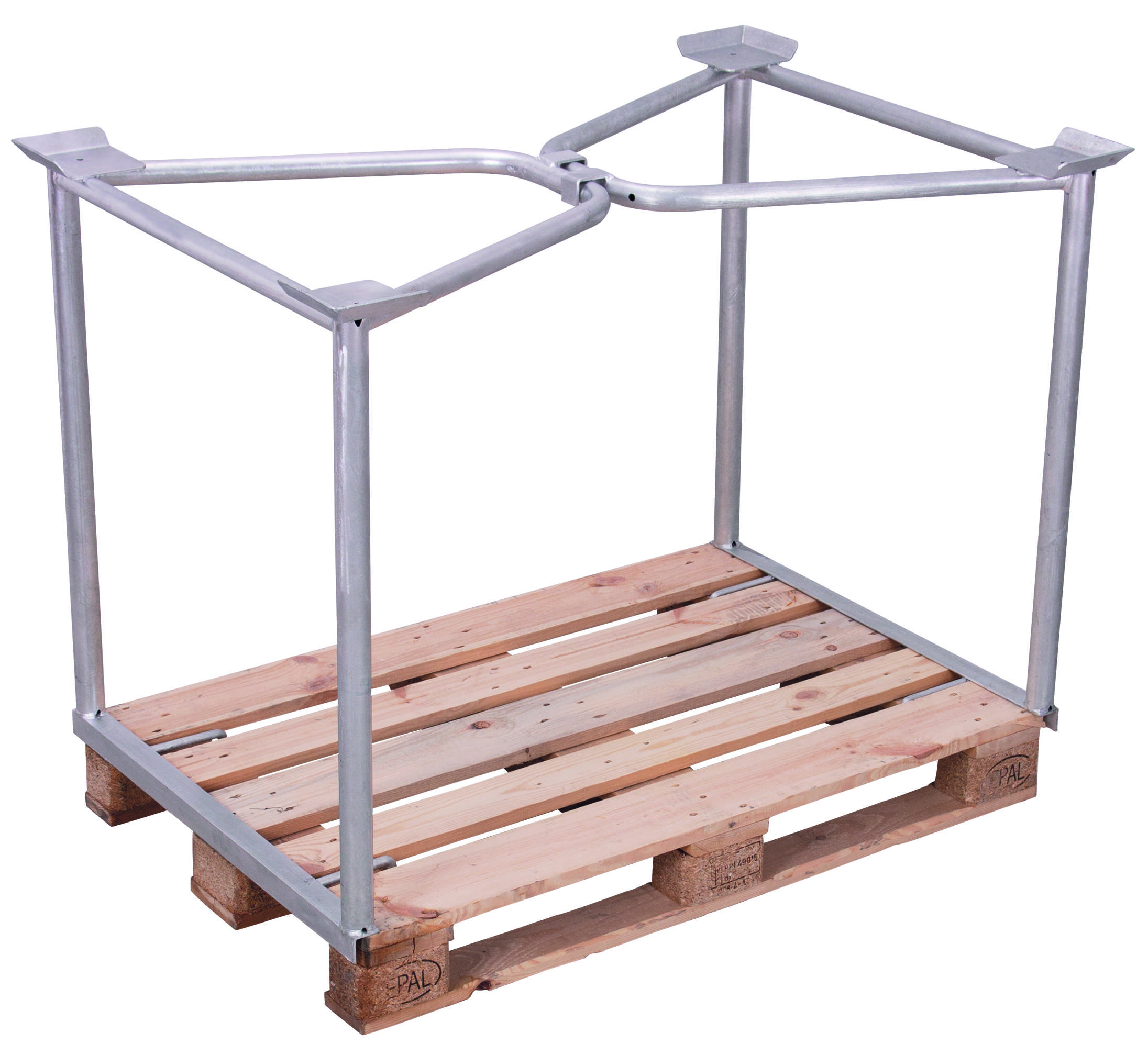 Palettenaufsatz Typ 65, Stabilisierungsbügel, verzinkt, 1200x800x800 mm-0