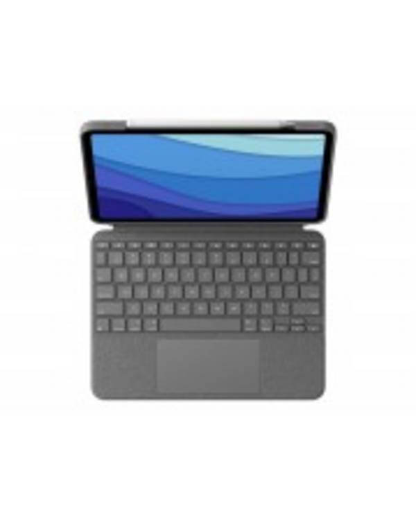 Logitech Combo Touch Tastatur und Foliohülle mit Trackpad hintergrundbeleuchtet Apple Smart connector QWERTY USA