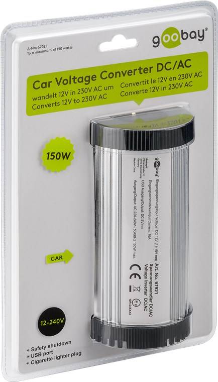 Goobay 67921 - Universal - Auto - 11-15 V - 150 W - 230 V - DC-to-ACDC/AC - 11 --1