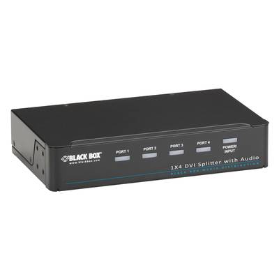 Black Box DVI-D Splitter mit Audio, HDCP 1x4