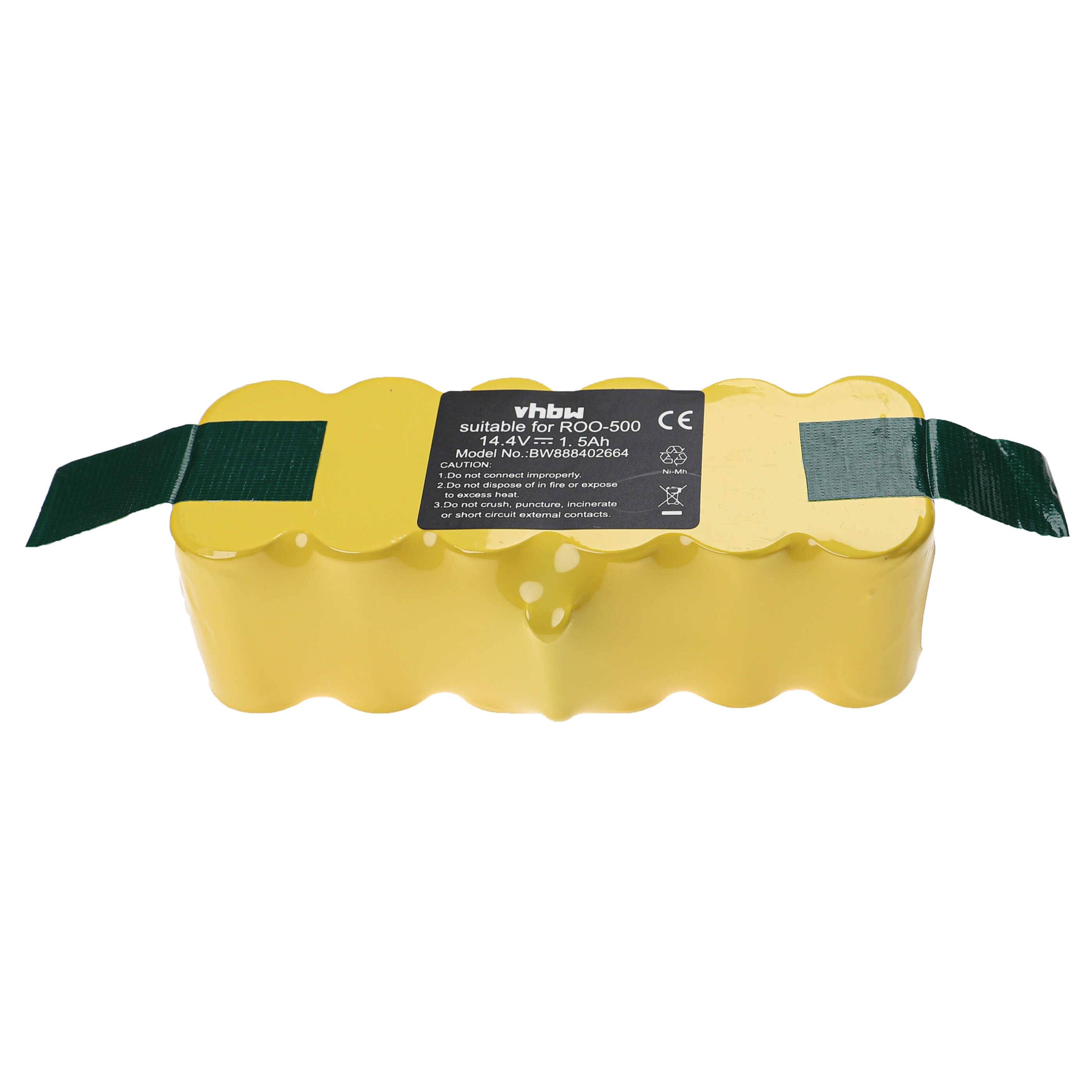 vhbw 1x Akku kompatibel mit Robotic U290 Saugroboter (1500 mAh, 14,4 V, NiMH)