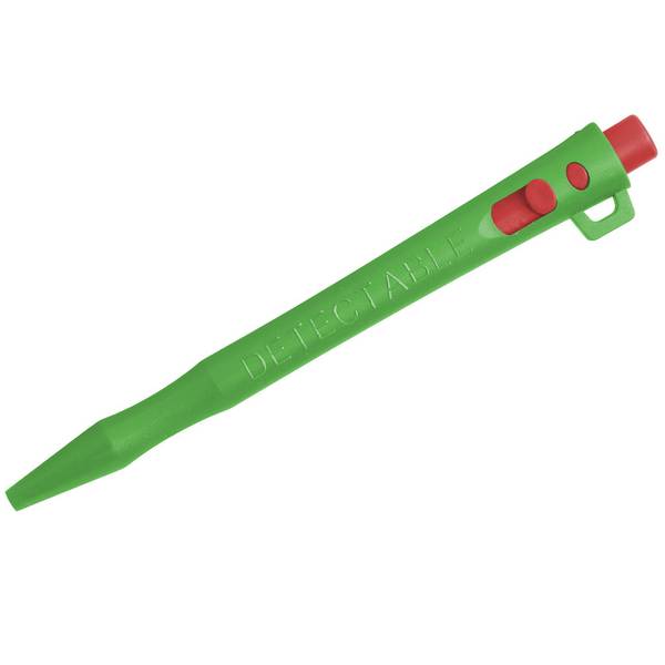 Detectable HD Retractable Pens - Cryo Ink (50er-Pack) - Schwarz-Grün - Schlüsselband