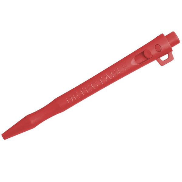 Detectable HD Retractable Pens - Cryo Ink (50er-Pack) - schwarz-rot - Umhängeband