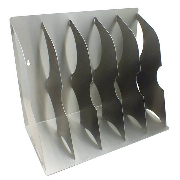 Edelstahl-Ordnerhalter-5 Ordner 450 x 380 x 250 mm (17,71 x 14,96 x 9,84 Zoll)