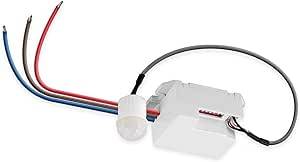 Goobay 96006 Mini Infrarot Bewegungsmelder mit 360° PIR-Sensor für LED Deckenleuchte innen Unterputz Melder, 6 m, Weiß-0