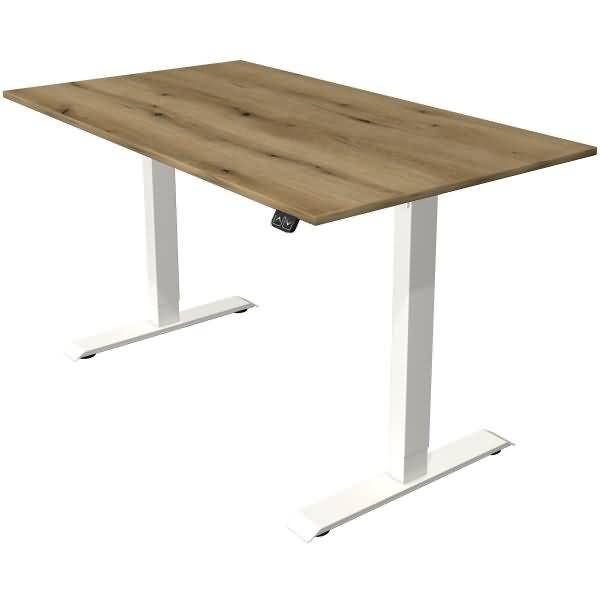 Sitz-/Stehtisch Move 1 elektr. höhenverstellbar bis 123cm BxT 140x80cm eiche/weiß-0