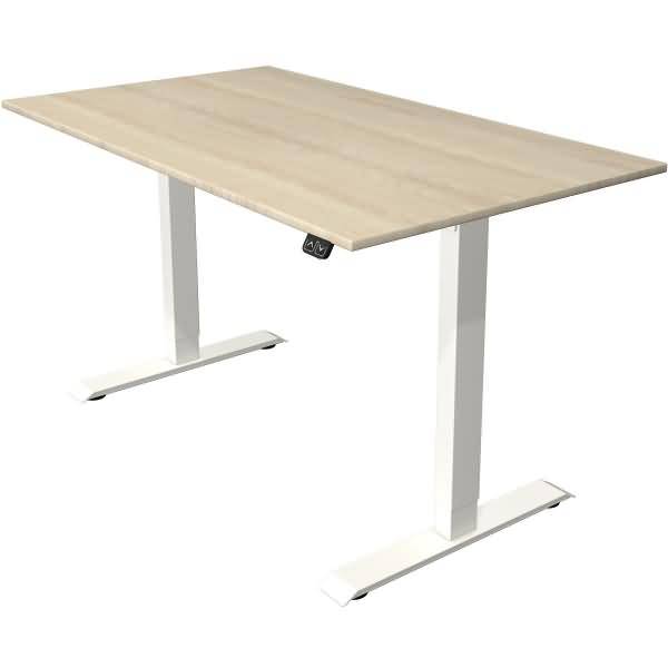Sitz-/Stehtisch Move 1 elektr. höhenverstellbar bis 123cm BxT 140x80cm ahorn/weiß